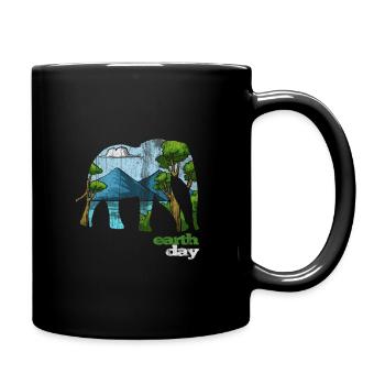 Earth Day - Tag der Erde - Tasse einfarbig - Schwarz - Rechts
