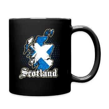 Schottland Wappen - Tasse einfarbig - Schwarz - Rechts