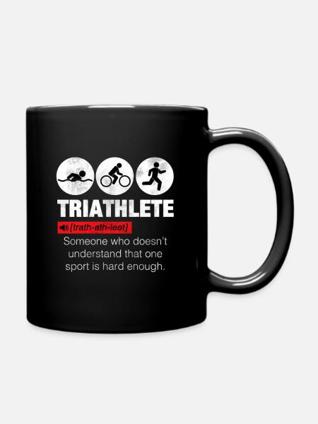 Lustig Definition Triathlet - Tasse einfarbig - Schwarz