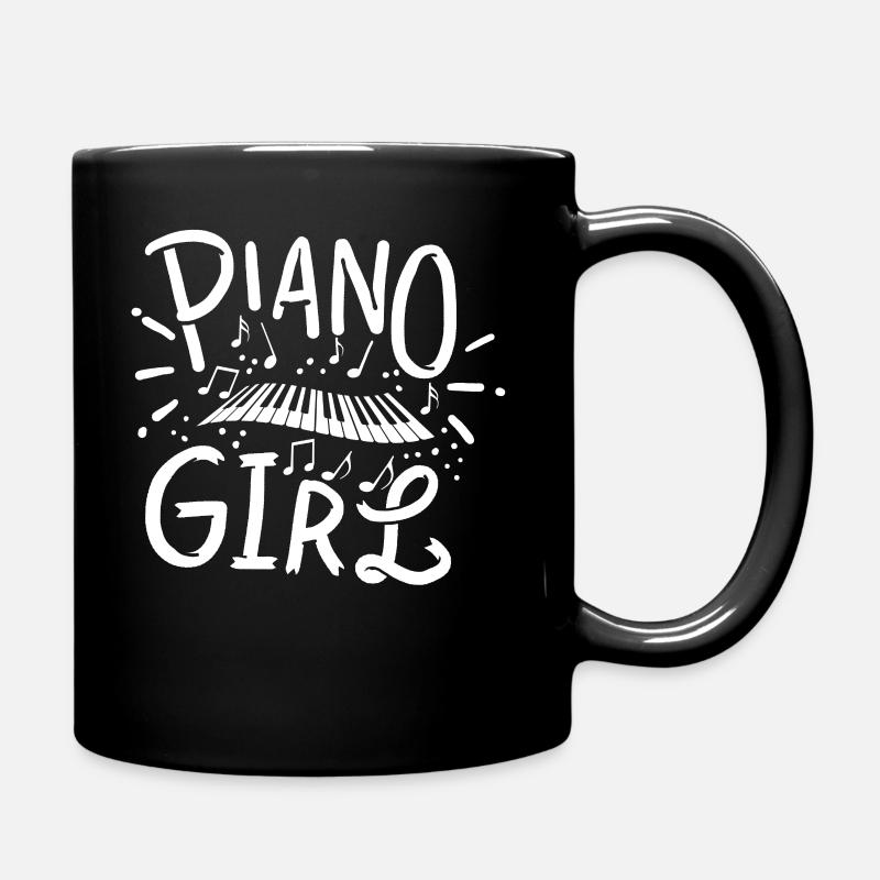 Klavier - Tasse einfarbig - Schwarz