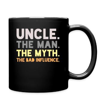 Onkel - Tasse einfarbig - Schwarz - Rechts