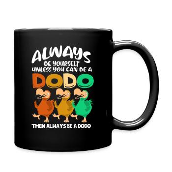Dodo Geschenk Vogel Urzeit Fossil Archäologie Geek - Tasse einfarbig - Schwarz - Rechts