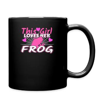 grenouille - Mug uni - noir - Droite