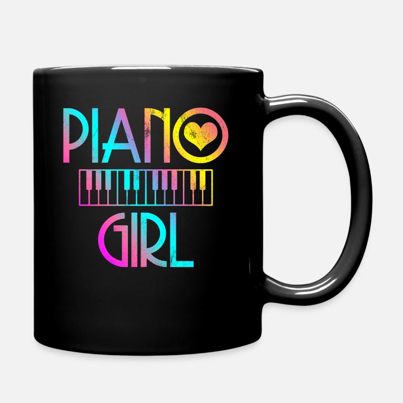Klavier - Tasse einfarbig - Schwarz