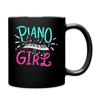 Klavier - Tasse einfarbig - Schwarz - Rechts
