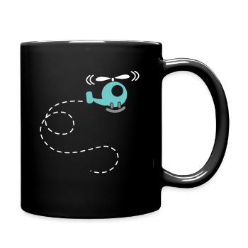 Helicopter gift helicopter helicopter children baby - Full Colour Mug - black - Right