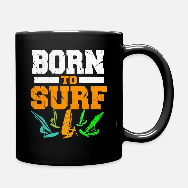 Windsurfen - Tasse einfarbig - Schwarz