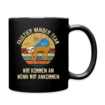 Sloth Hiking Team Mountaineering Hiking Walking - Full Colour Mug - black - Right