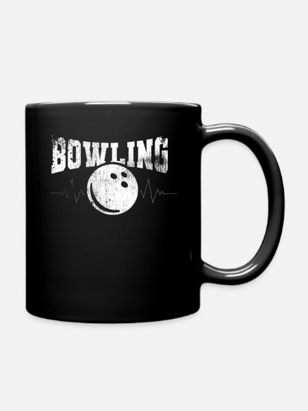 Bowling Kegeln Sport Kegel - Ensfarvet krus - sort