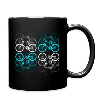 Vélo vélo rétro look - Mug uni - noir - Droite