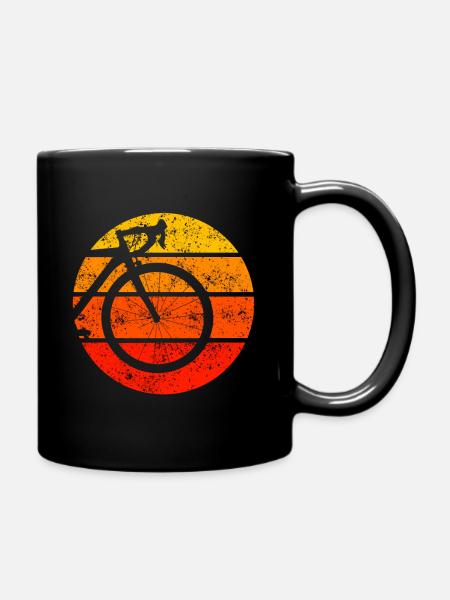 Retro Fahrrad - Tasse einfarbig - Schwarz