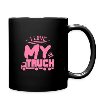 Camion chauffeur routier chauffeur de camion - Mug uni - noir - Droite