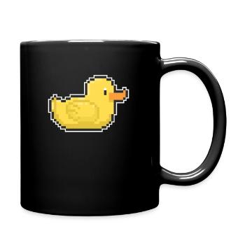 Ente Gamer Pixel Cadeau Shirt - Mug uni - noir - Droite