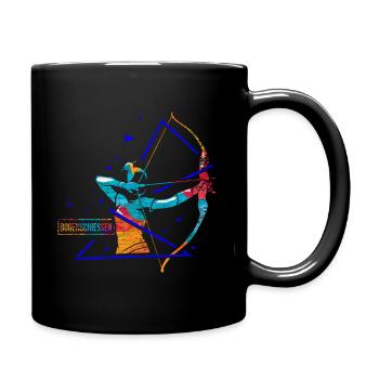Polygone de tir à l'arc - Mug uni - noir - Droite