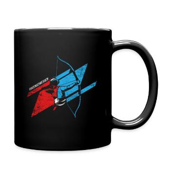 Bogenschießen - Tasse einfarbig - Schwarz - Rechts