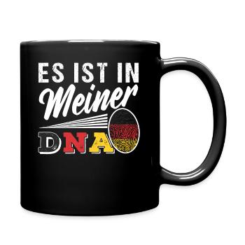 Deutschland Flagge Deutsch Fahne Geschenk DNA - Tasse einfarbig - Schwarz - Rechts