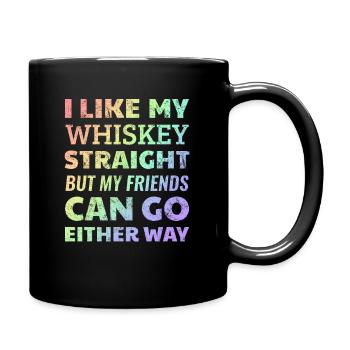 T-shirt de soutien de lesbiennes gaies LGBTQ + - Mug uni - noir - Droite