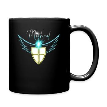 archangel michael prayer - Tasse einfarbig - Schwarz - Rechts