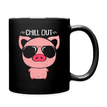 Pig - Full Colour Mug - black - Right