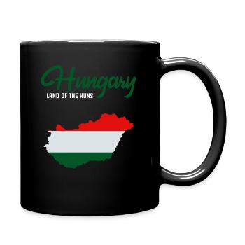 Ungarn - Tasse einfarbig - Schwarz - Rechts