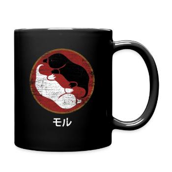 Maulwurf - Tasse einfarbig - Schwarz - Rechts