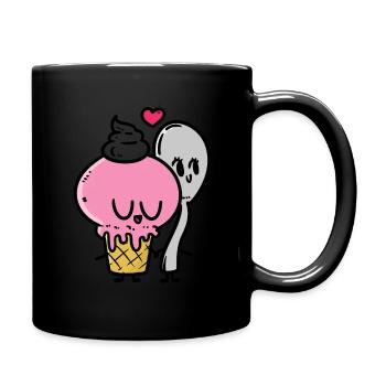 Ice Cream Love - Tasse einfarbig - Schwarz - Rechts