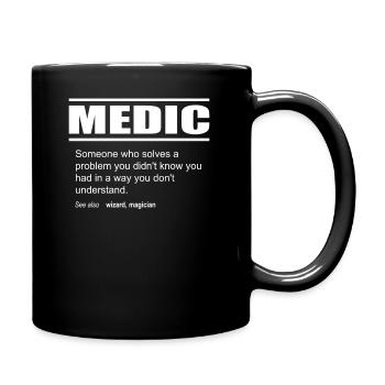 Funny Description Tee Medic Edition - Tasse einfarbig - Schwarz - Rechts