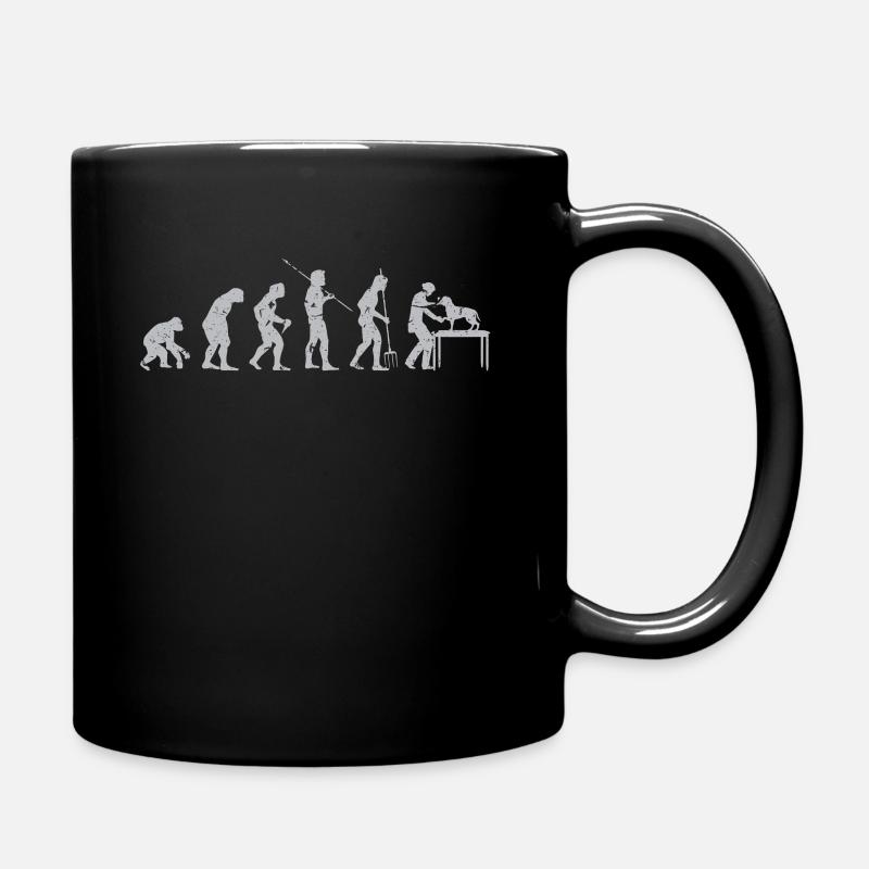 Evolution veterinarian - Full Colour Mug - black