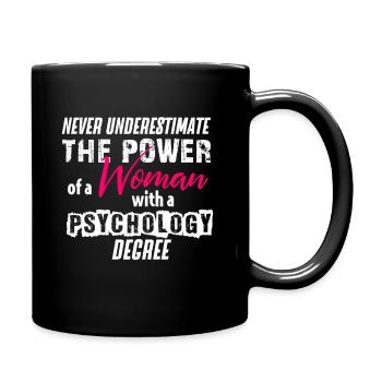 Psychologin Psychologie Frau - Tasse einfarbig - Schwarz - Rechts