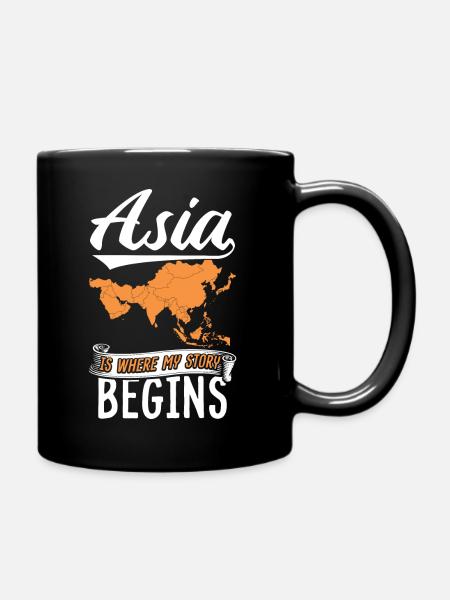 Asien meine Geschichte - Tasse einfarbig - Schwarz