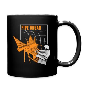 Orgel - Tasse einfarbig - Schwarz - Rechts