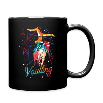 Vaulting horse gift - Full Colour Mug - black - Right