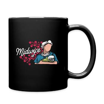 Midwife gift - Full Colour Mug - black - Right