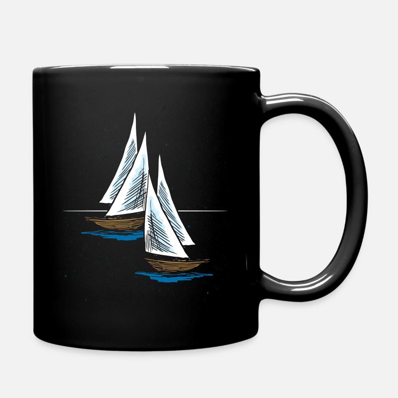 Sailing ship - Full Colour Mug - black