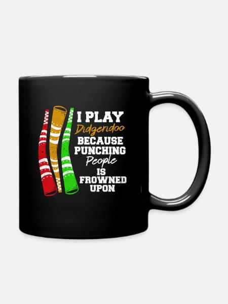 Didgeridoo - Tasse einfarbig - Schwarz