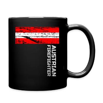 Austrian Firefighter ONE - Tasse einfarbig - Schwarz - Rechts
