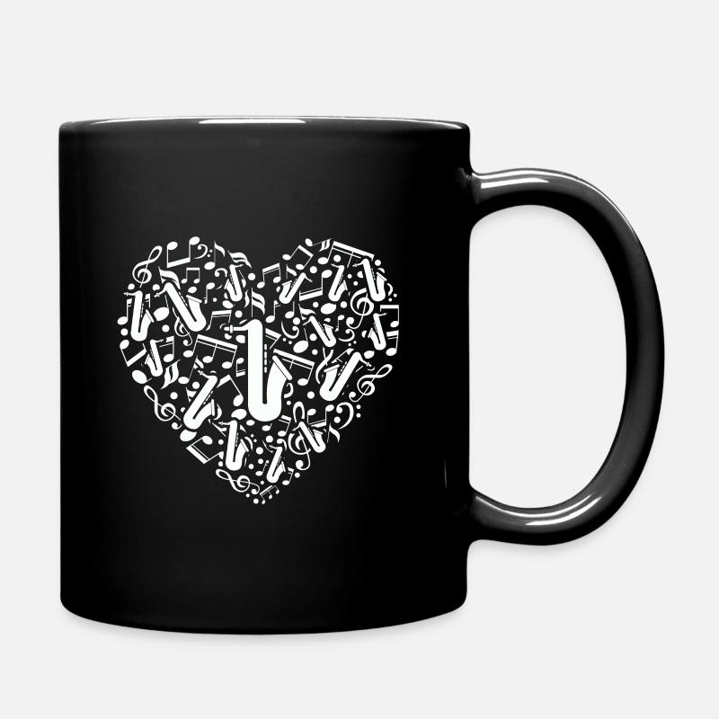 Saxophon - Tasse einfarbig - Schwarz