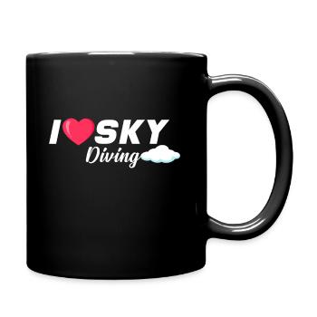 Skydiver - Tasse einfarbig - Schwarz - Rechts