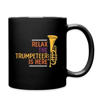 Relaxation trompette - Mug uni - noir - Droite