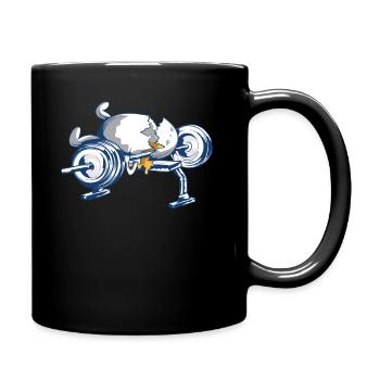 Weightlifting Fitness Sport Egg Ironic - Full Colour Mug - black - Right