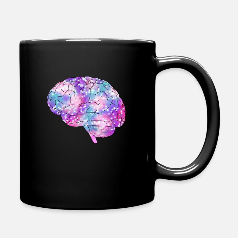 Gehirn - Synapsen - Neurologie - Tasse einfarbig - Schwarz