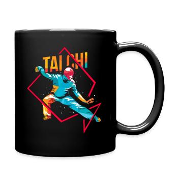Tai Chi Polygon - Tasse einfarbig - Schwarz - Rechts