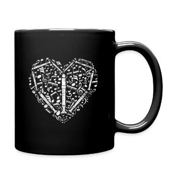 flûte - Mug uni - noir - Droite