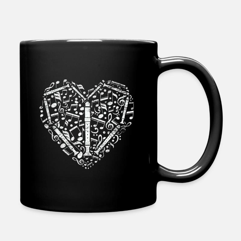 flûte - Mug uni - noir