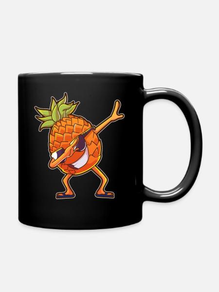 Ananas - Tasse einfarbig - Schwarz