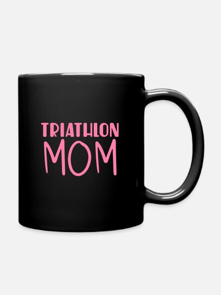 Triathlon Mama - Tasse einfarbig - Schwarz