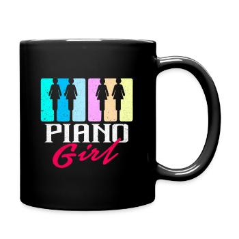 Piano - Tasse einfarbig - Schwarz - Rechts