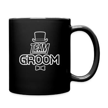 Junggesellenabschied Team Bräutigam - Tasse einfarbig - Schwarz - Rechts