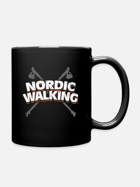 Nordic Walking - Tasse einfarbig - Schwarz