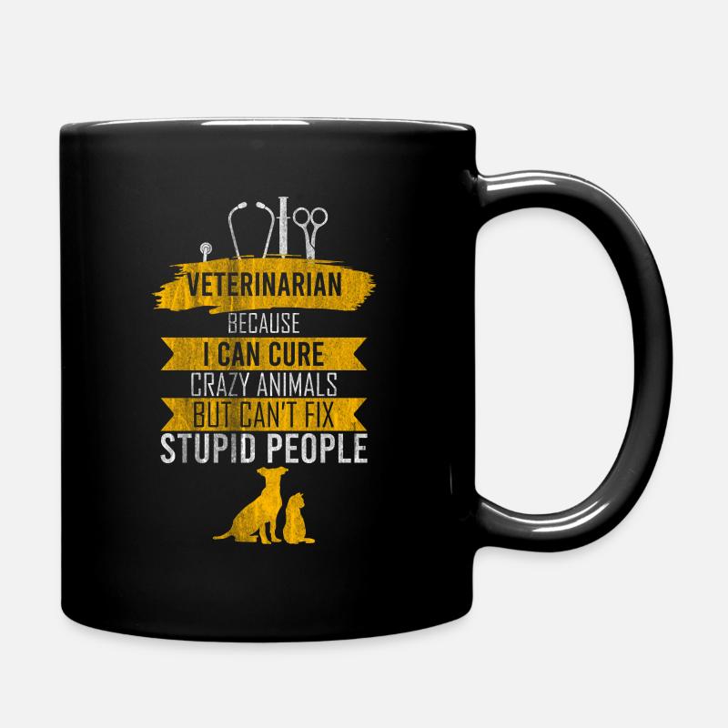 Tierarzt Hoffnung - Tasse einfarbig - Schwarz